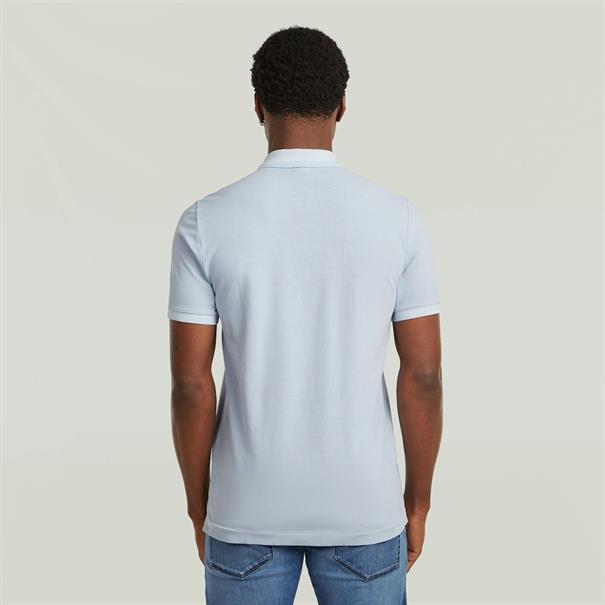 Dunda overdyed slim polo s\s lt wave gd