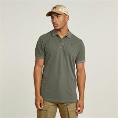 Dunda overdyed slim polo s\s shadow olive gd