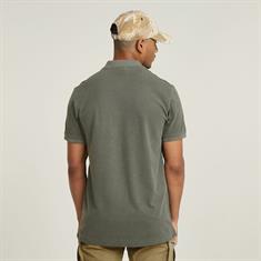 Dunda overdyed slim polo s\s shadow olive gd