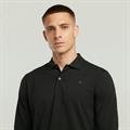Dunda slim polo l\s dk black