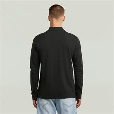 Dunda slim polo l\s dk black