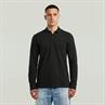 Dunda slim polo l\s dk black