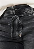 Dunkle Loose Fit Jeans black knit washed