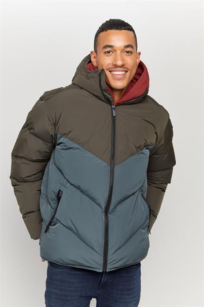 Duns Puffer Jacket black-black olive