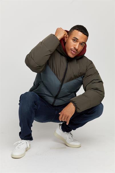 DUNS PUFFER - Winterjacke black-black olive