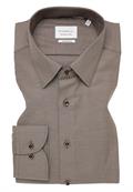 Dynamic Cotton Dobbydesign Langarm dunkelbraun