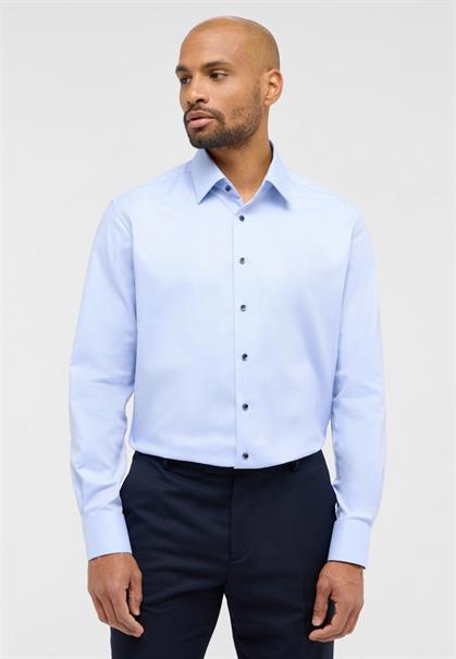 Dynamic Cotton Dobbydesign Langarm hellblau