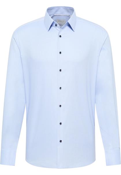 Dynamic Cotton Dobbydesign Langarm hellblau