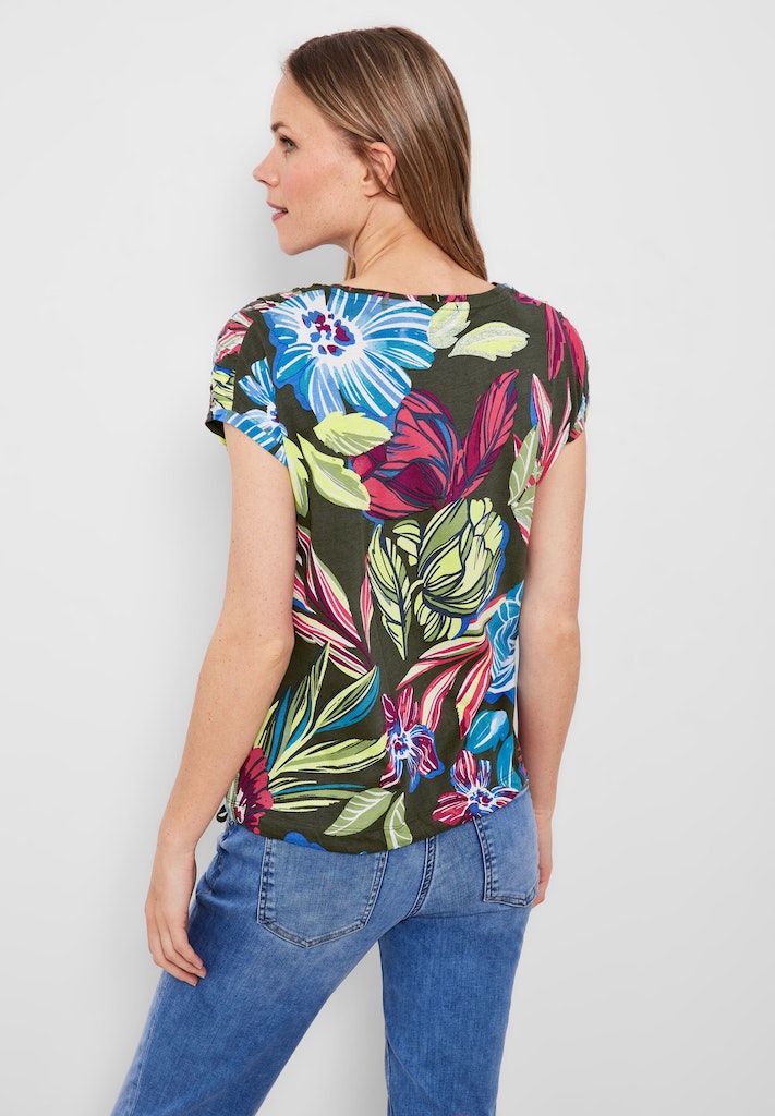 Cecil Damen T-Shirt easy kaufen bequem khaki bei online