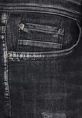 Elastische Jeans Shorts black random wash
