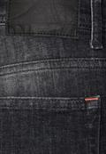 Elastische Jeans Shorts black random wash