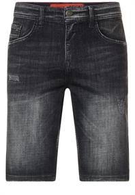 Elastische Jeans Shorts black random wash