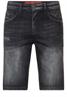 Elastische Jeans Shorts black random wash