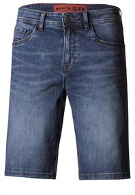 Elastische Jeans Shorts indigo blue wash