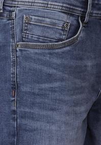 Elastische Jeans Shorts indigo blue wash