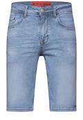 Elastische Jeans Shorts light blue wash