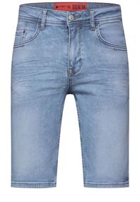 Elastische Jeans Shorts light blue wash