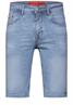 Elastische Jeans Shorts light blue wash