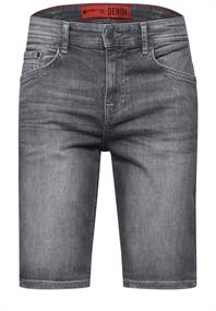 Elastische Jeans Shorts mid grey wash