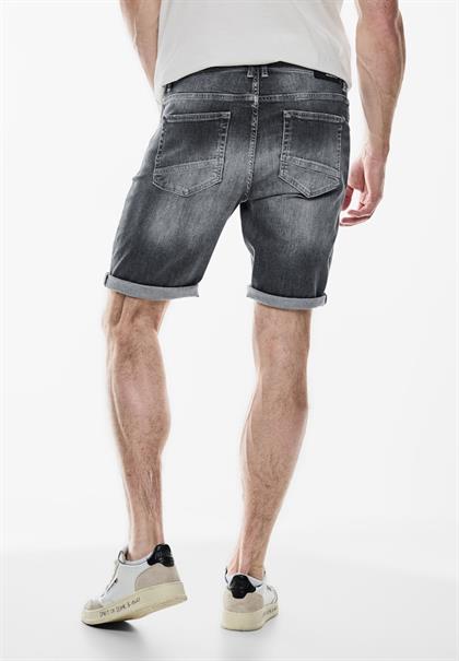 Elastische Jeans Shorts mid grey wash