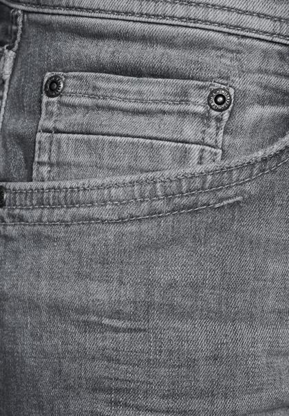 Elastische Jeans Shorts mid grey wash