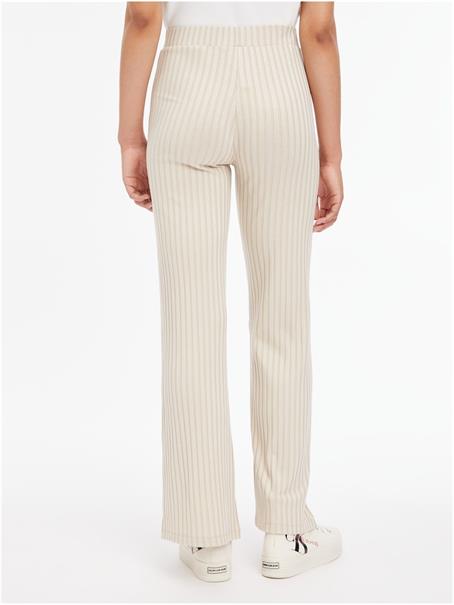 ELONGATED RIB PANTS classic beige