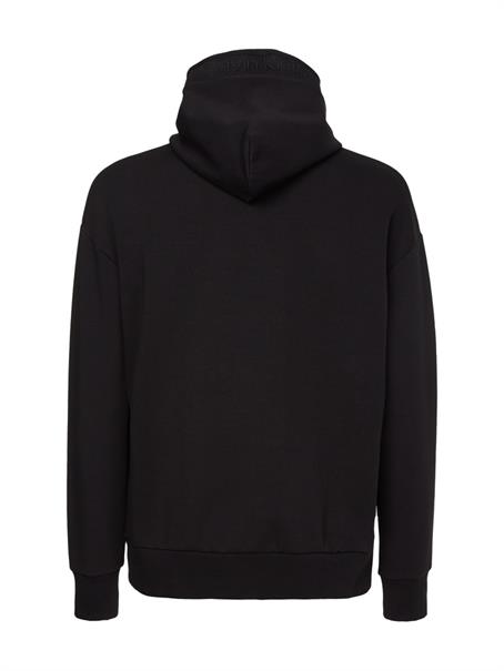 EMBOSSED RIB COMFORT HOODIE ck black