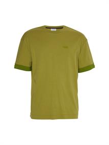 EMBOSSED RIB COMFORT T-SHIRT reptile green