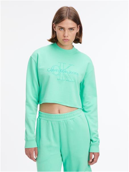 EMBROIDERED MONOLOGO SWEATSHIRT neptunes wave
