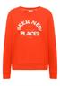 Embroidery Sweatshirt cherry tomato orange
