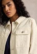 Embroidery Twill-Jacke velvet cream