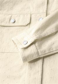 Embroidery Twill-Jacke velvet cream