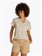 ESS LINEN COLLARLESS S/S BLOUSE classic ithaca- sandalwood