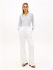 ESS LINEN COLLARLESS SHIRT chalk stp ecru blue orbit