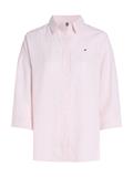 ESS LINEN LOOSE 3-4 SLEEVE SHIRT foggy pink stp