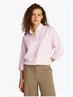 ESS LINEN LOOSE 3-4 SLEEVE SHIRT foggy pink stp