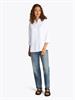 ESS LINEN LOOSE 3-4 SLEEVE SHIRT th optic white