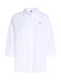 ESS LINEN LOOSE 3-4 SLEEVE SHIRT th optic white