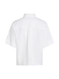ESS LINEN RELAXED S/S SHIRT th optic white