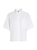 ESS LINEN RELAXED S/S SHIRT th optic white