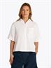 ESS LINEN RELAXED S/S SHIRT th optic white