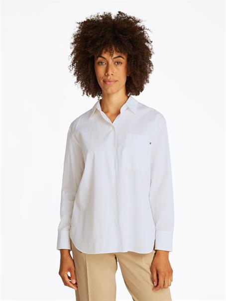ESS POPLIN EASY FIT SHIRT th optic white
