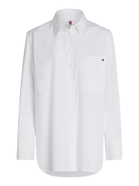 ESS POPLIN EASY FIT SHIRT th optic white