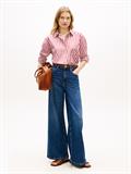 ESS POPLIN EASY FIT SHIRT wide banker stp ecru liberty red
