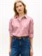 ESS POPLIN EASY FIT SHIRT wide banker stp ecru liberty red