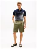 ESSENTIAL COTTON KNITTED POLO desert sky-ivory petal