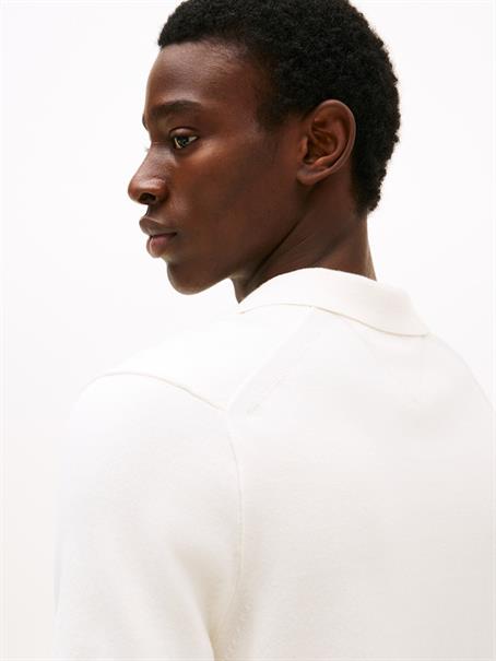 ESSENTIAL COTTON KNITTED POLO ivory petal