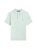 ESSENTIAL COTTON KNITTED POLO minty essence heather