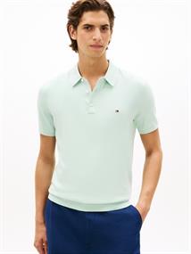 ESSENTIAL COTTON KNITTED POLO minty essence heather