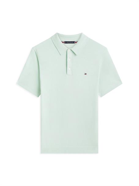 ESSENTIAL COTTON KNITTED POLO minty essence heather